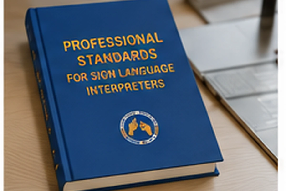 A professional standards reference book displayed on a desk